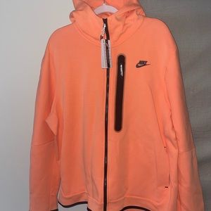 Men’s Nike Tech Fleece Full-Zip hoodie “Orange Frost,” Size XL